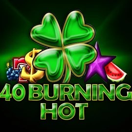 40 Burning Hot online game logo by Amusnet Interactive on uspincasinoo.com