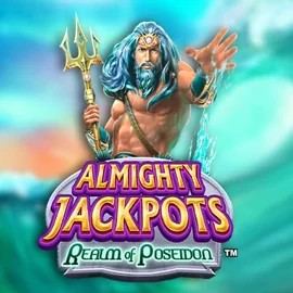 Almighty Jackpots – Realm of Poseidon logo – Jackpots by Novomatic at Uspin Casino
