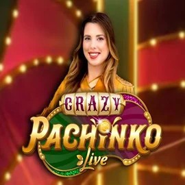 Crazy Pachinko slot logo by Evolution at Uspin Casino