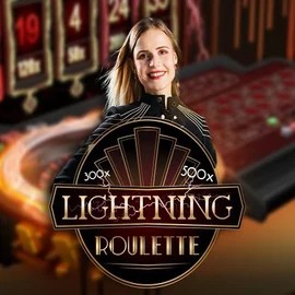 Lightning Roulette logo by Evolution at Uspin Casino