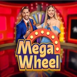 Mega Wheel slot logo by Pragmatic Play at Uspin Casino