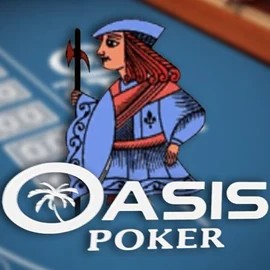 Official Poker logo: Oasis Poker by Nucleus Gaming at Uspin Casino