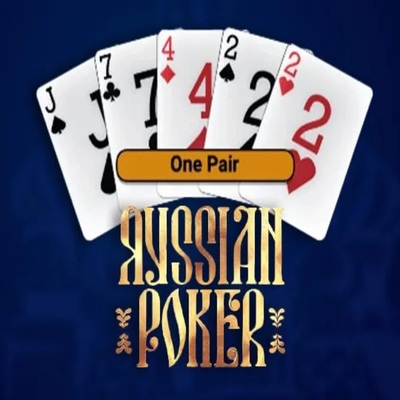 Russian Poker slot logo by OneTouch Games at Uspin Casino