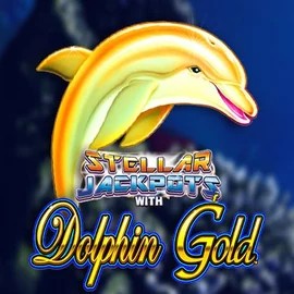 Dolphin Gold with Stellar Jackpots slot logo by Lightning Box Game at Uspin Casino