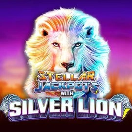Stellar Jackpots with Silver Lion logo by Lightning Box Game at Uspin Casino